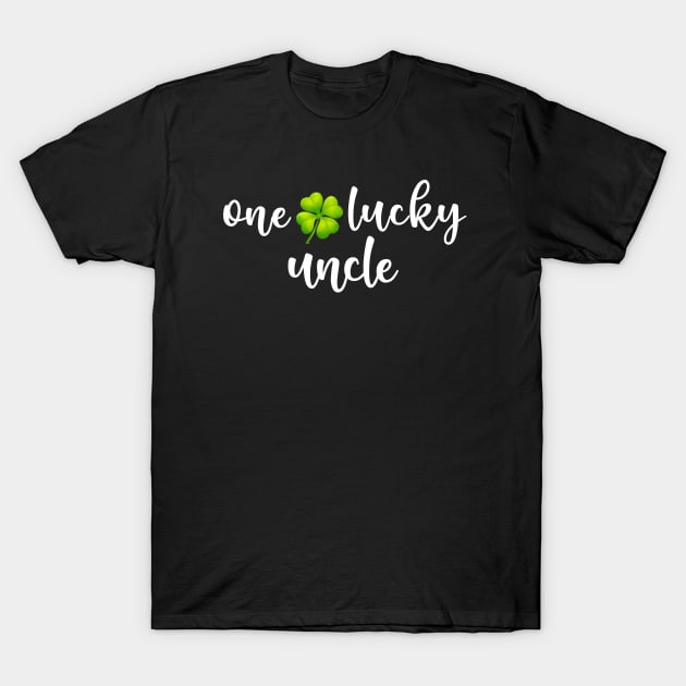 One Lucky Uncle Father's Day St Patrick's T-Shirt T-Shirt by Minkdick MT